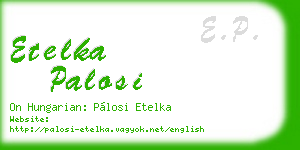 etelka palosi business card