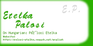 etelka palosi business card